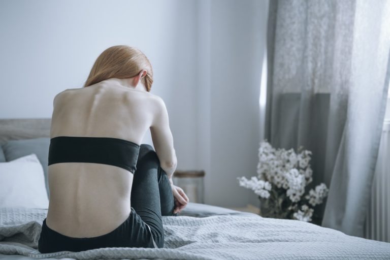 Girl suffering from bulimia