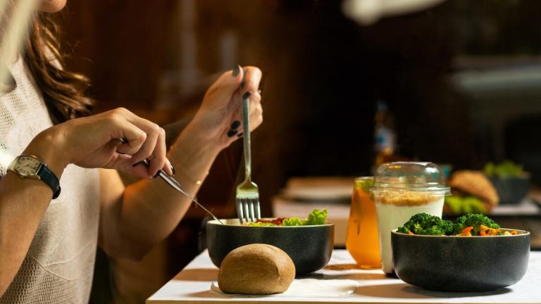 person eating