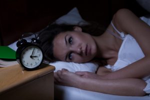 A woman experiencing extreme insomnia