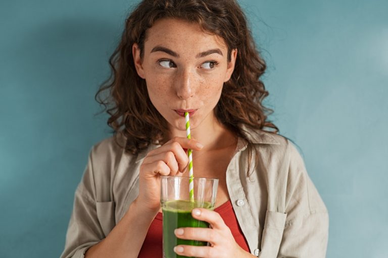sipping woman