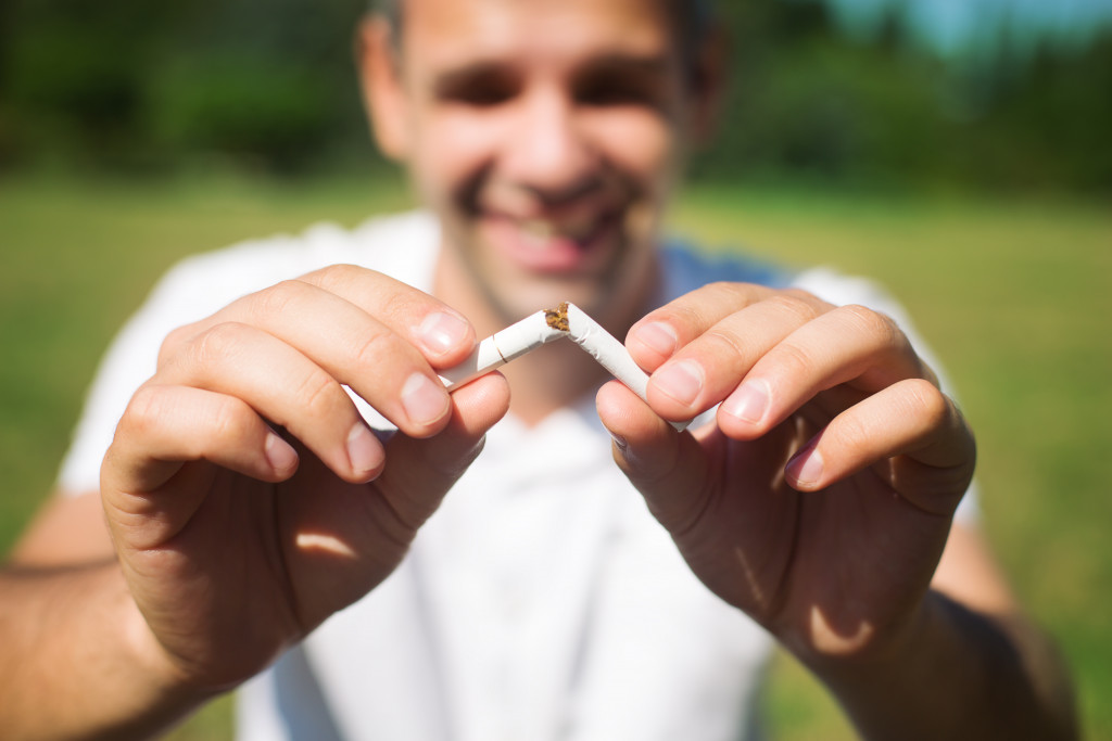 Stopping smoking for dental health
